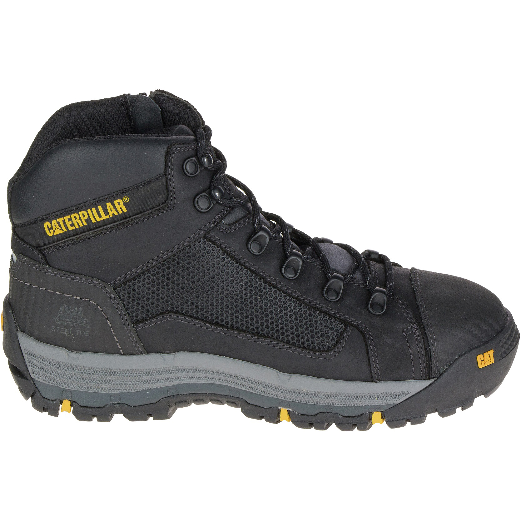 Caterpillar Convex St Mid - Mens Work Boots - Black - NZ (192IYNHCE)